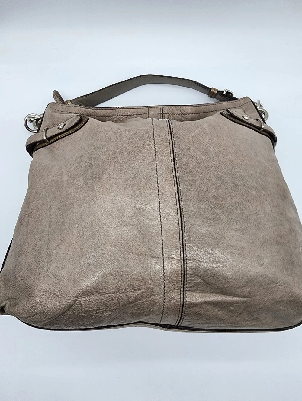 Coach Colette Metallic Leather Hobo Bag Gold Silver 16442 Y2K Vintage 2010
